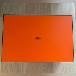 Hermes box with Hermes ribbon